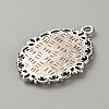 Tibetan Style Zinc Alloy Pendant Cabochon Settings FIND-WH0111-569AS-2