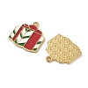 304 Stainless Steel Enamel Pendants STAS-L300-012G-17-2