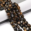 Natural Yellow & Blue Tiger Eye Beads Strands G-G146-A17-01-2