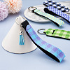 12Pcs 12 Style Polyester Pendant Keychains KEYC-BY0001-02-6