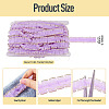 10M Double Layer Polyester Lace Ribbon OCOR-TA0004-14I-4