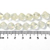 Electroplate Transparent Glass Beads Strands EGLA-I019-FR05-5