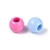 Opaque Plastic European Beads KY-N025-15-2