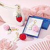 4Pcs 2 Style Handmade Cotton Keychains KEYC-PH01612-4