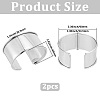 2Pcs Alloy Grooved Bangles FIND-BBC0005-34A-2
