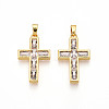 Brass Micro Pave Cubic Zirconia Pendants KK-N257-32G-1