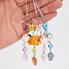 Glass & Porcelain & Acrylic Mobile Straps HJEW-DR00028-3