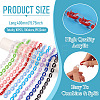 10Pcs 10 Colors Acrylic Oval Link Chain HJEW-TAC0177-4