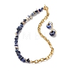 Natural Sodalite Chip Beads Jewelry Set SJEW-JS01223-04-1