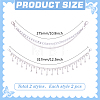2Pcs Aluminium Alloy Boot Strap Chains AJEW-ME0003-07-2