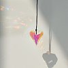 Glass Heart Suncatcher Hanging Ornaments PW-WGA6B84-01-1