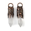 Natural Quartz Crystal Big Pendants G-D102-05R-01-1
