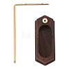 Iron L Shaped Dangle Earring Display Stands with Wooden Trays EDIS-TAC0003-01-1