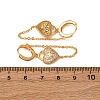 Heart Brass Micro Pave Clear Cubic Zirconia Hoop Earrings EJEW-F384-07G-5