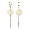 Natural Cultured Freshwater Pearl & Natural Freshwater Shell Earrings for Women EJEW-JE07275-01-2