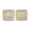 Handmade Reed Cane/Rattan Woven Beads X-WOVE-T006-069A-2
