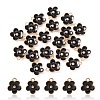 Light Gold Plated Alloy Enamel Pendants ENAM-YW0002-20E-1