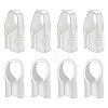8Pcs Column Sterling Silver Cord Ends STER-BC0004-48A-1