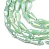Electroplated Opaque Glass Beads Strands EGLA-L015-FR-B20-01-2