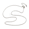 Brass Cable Chain Necklaces for Women NJEW-D302-20P-4