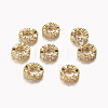 Brass Micro Pave Cubic Zirconia Beads ZIRC-F001-109G-A-1