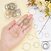 60Pcs 15 Style Ion Plating(IP) 316L Surgical Stainless Steel Hoop Earring Findings STAS-DC0004-90-2
