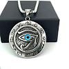 Stainless Steel Egyptian Eye of Ra Pendant Necklaces HP8705-1