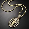 Brass Cubic Zirconia Pendant Necklaces for Women NJEW-U034-01C-G-1