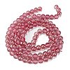 Frosted Transparent Glass Bead Strands X1-GLAA-P065-8mm-09-5