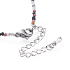 Natural Multicolor Tourmaline Bead Bracelets X-BJEW-JB04555-06-3