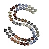 Gradient Color Natural  Labradorite & Mahogany Obsidian & Blue Spot Jasper & Unakite Beads Strands G-B185-A14-1