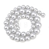 Electroplated Glass Pearl Graduated Beads Strands BSHE-C011-03C-3