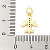 Rack Plating Brass Micro Pave Clear Cubic Zirconia Pendants LS-KK-B093-26G-3