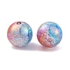 UV Plating Rainbow Iridescent Two Tone Acrylic Beads PACR-C009-04M-2