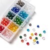 10 Colors Electroplate Glass Beads EGLA-JP0002-01B-8mm-5