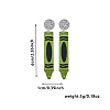 Back to School Acrylic Dangle Stud Earrings FS-WGAA197-07-1