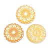 Natural Yellow Shell Carved Cabochons SSHEL-I026-17B-1