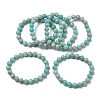 Natural Amazonite Round Beads Stretch Bracelets for Women BJEW-Z158-03I-03-4