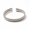 304 Stainless Steel Flat Snake Chains Shape Open Cuff Bangle for Women BJEW-C0033-05P-2