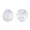 Transparent Electroplate Glass Beads GLAA-N035-022-K01-2