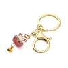 Fortune Cat Porcelain Pendant Keychain KEYC-G064-03E-2