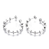 Brass Micro Pave Clear Cubic Zirconia Stud Earrings EJEW-N011-14P-NF-1