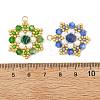 3Pcs 3 Colors Natural Mixed Gemstone & Glass Seed Glass Beads Pendants PALLOY-MZ01429-3