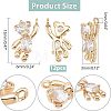 12Pcs Brass Clear Cubic Zirconia Charms KK-CA0003-22-2