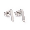 Cuboid 304 Stainless Steel Stud Crawler Earrings EJEW-O052-45P-2