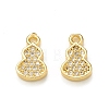 Brass Micro Pave Cubic Zirconia Charms KK-P228-36G-2