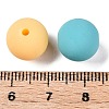 Rubberized Style Imitated Silicone Acrylic Beads MACR-T048-01B-10-3