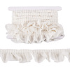 4 Yards Polyester Wrinkle Lace Ribbon OCOR-TA0004-18F-1