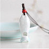 Fish Porcelain Whistle Pendant Necklaces with Adjustable Wax Cord FS-WG46CDC-06-1