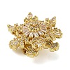Brass Micro Pave Cubic Zirconia Beads KK-D378-19G-01-2